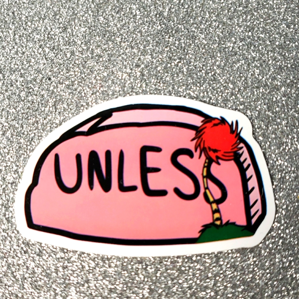 10/$10 BOOK waterproof sticker DR. SEUSS Lorax
